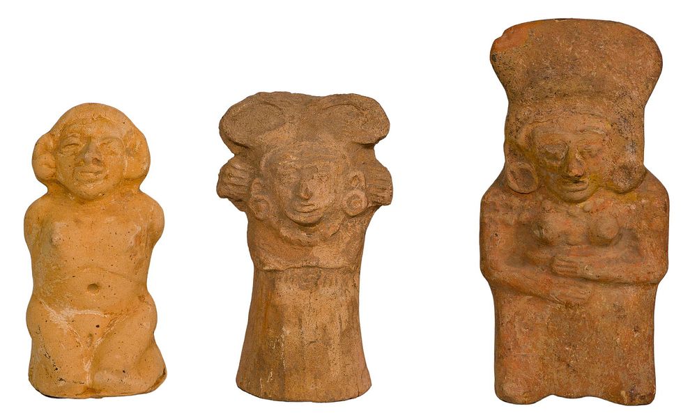 Lot 501: Pre-Columbian Mayan Terracotta Figurine Assortment