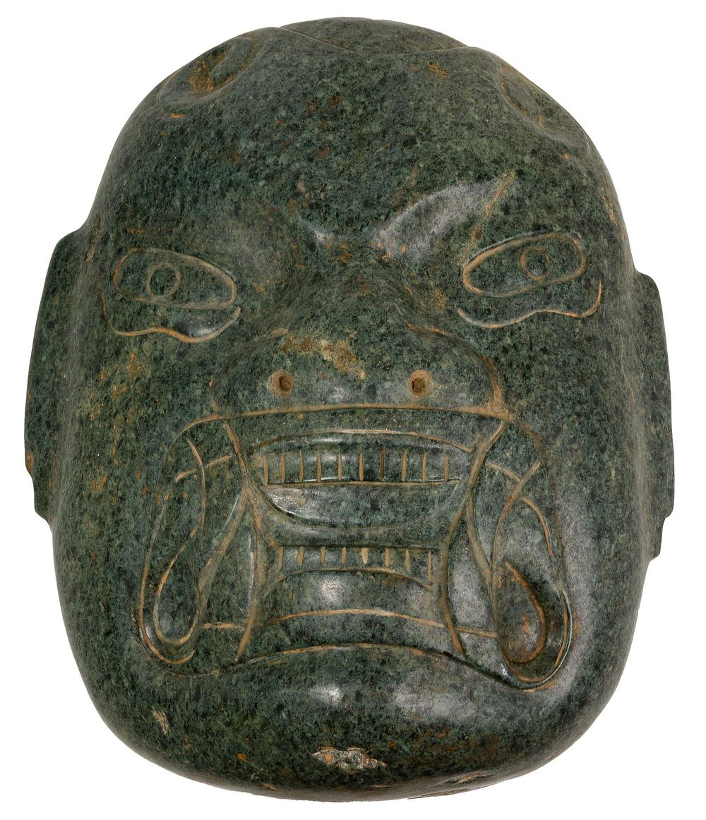 Lot 508: Pre-Columbian Olmec Carved Stone Mask