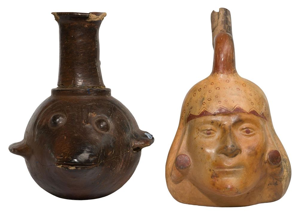 Lot 513: Pre-Columbian Peruvian Ceramic Effigy Pots