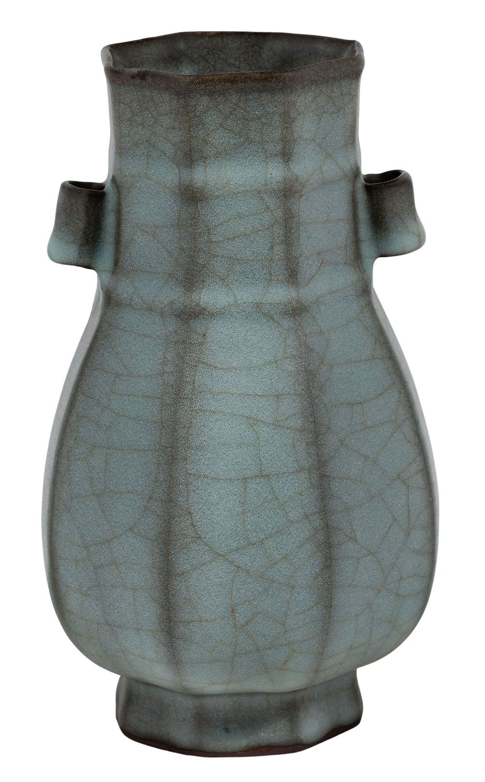 Lot 161: Chinese Guan Ware Hu Form Vase