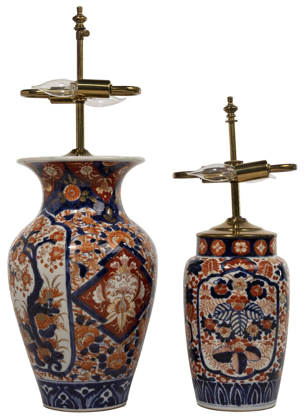 Lot 182: Japanese Imari Porcelain Lamps