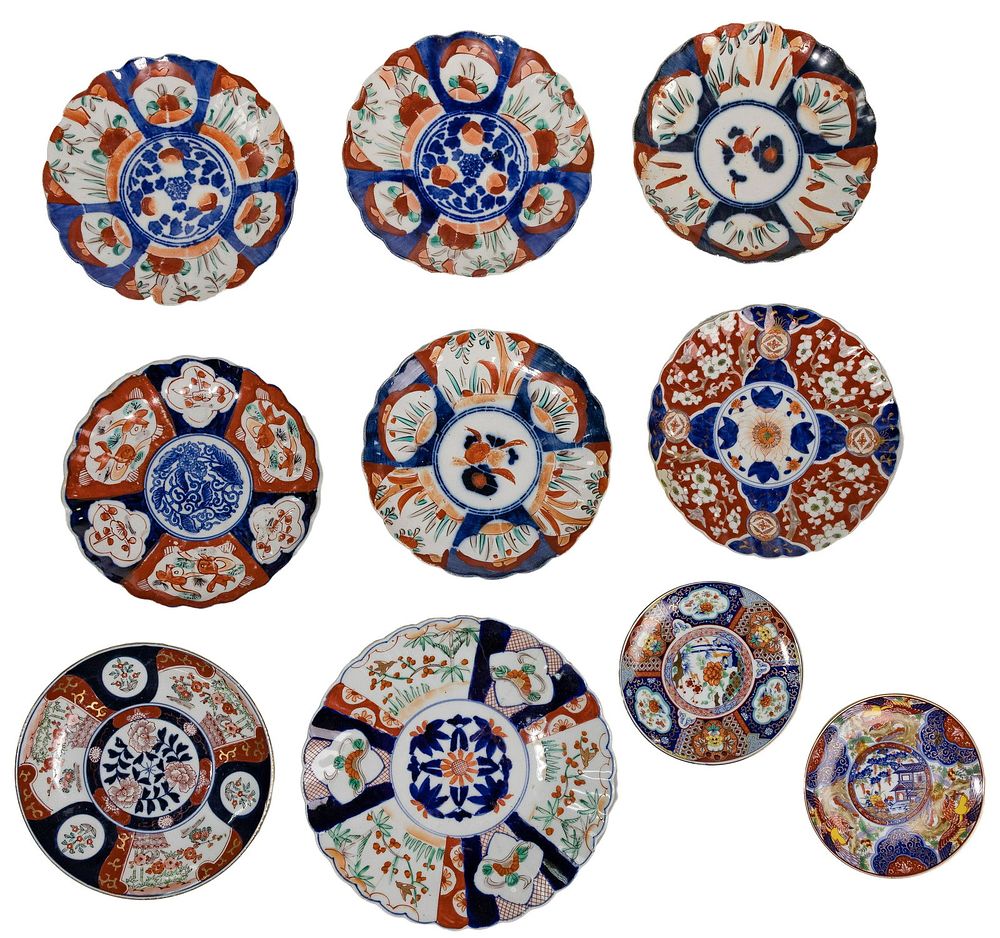 Lot 183: Japanese Imari Porcelain Plate Assortment