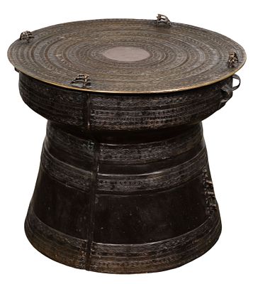 Lot 186 - Southeast Asian Bronze Rain Drum | Leonard Auction Company