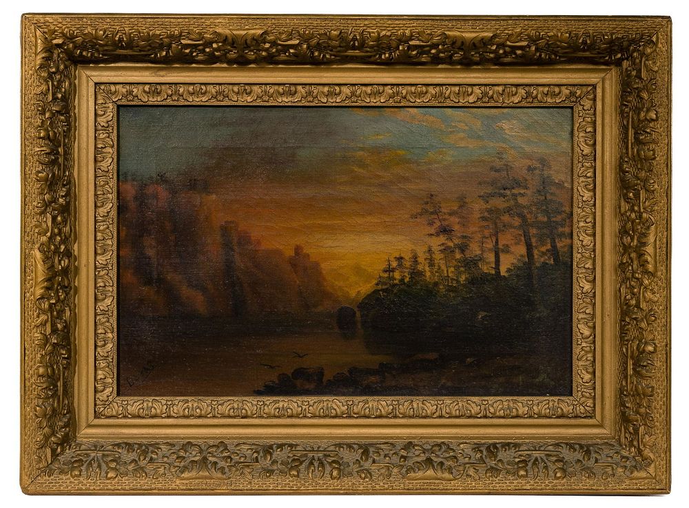 Lot 209: Unknown Artist (Hudson River School, 19th Century) Oil on Canvas