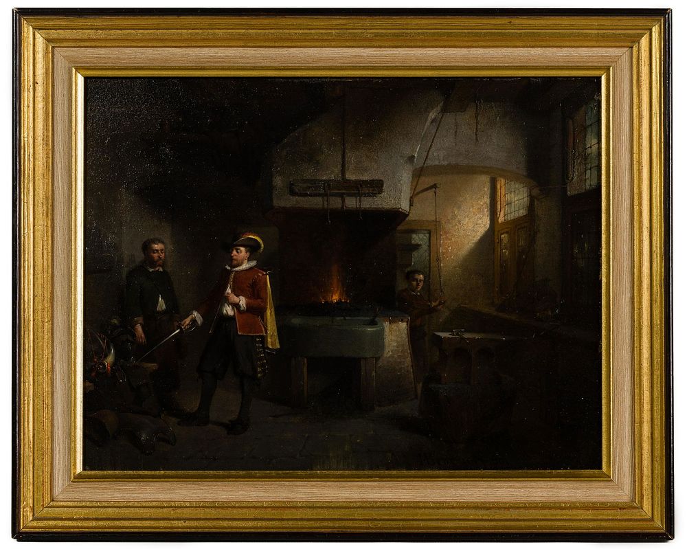 Lot 222: Hendricus Johannes Scheeres (Dutch, 1829-1964) Oil on Wood Panel