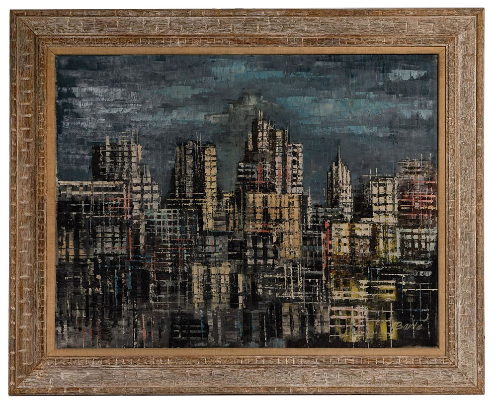 Lot 223: Henri Berte (French, b.1921) 'Cityscape' Oil on Canvas