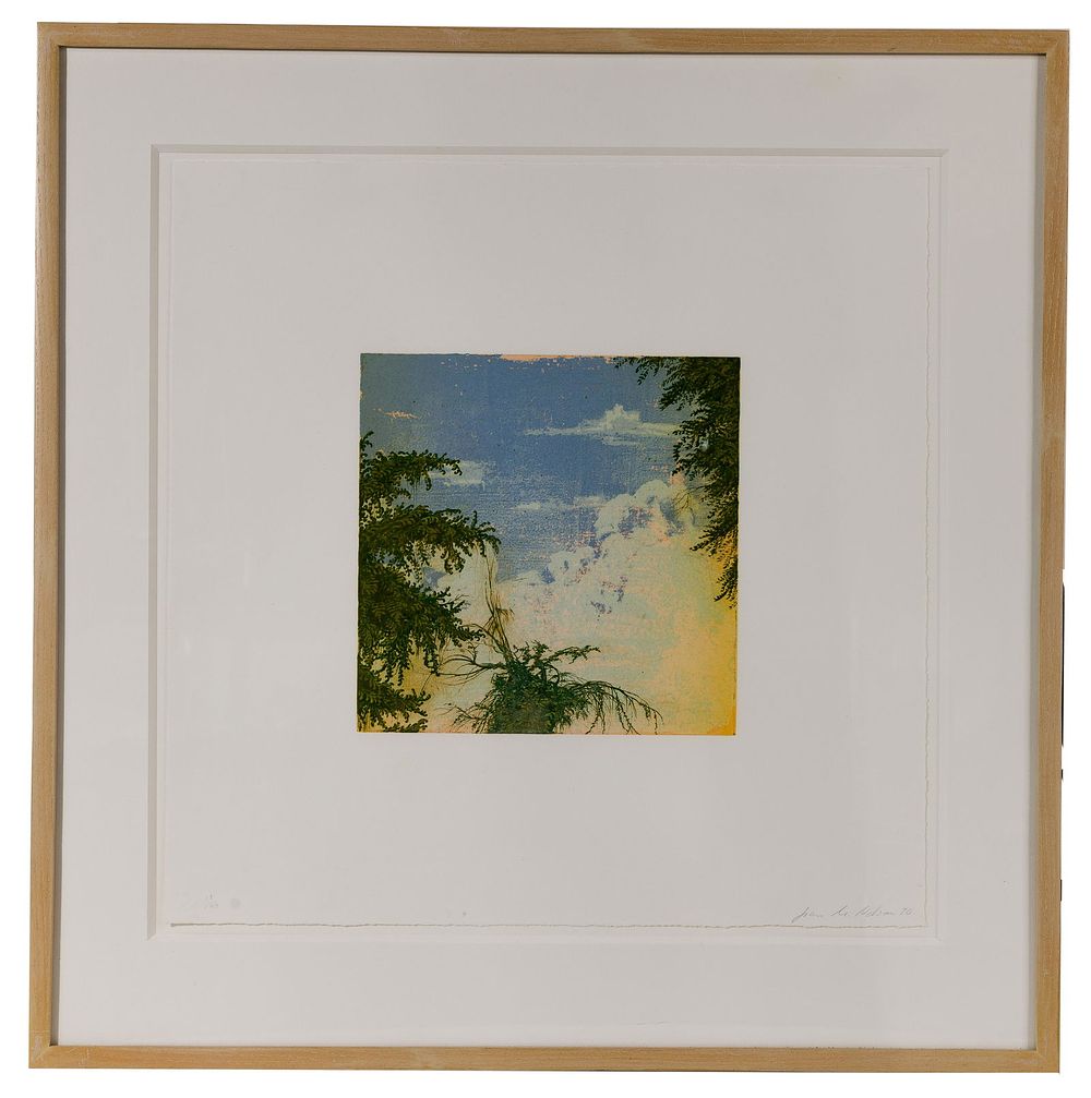 Lot 245: Joan Nelson (American, 20th century) Color Lithograph with Silkscreen Varnish