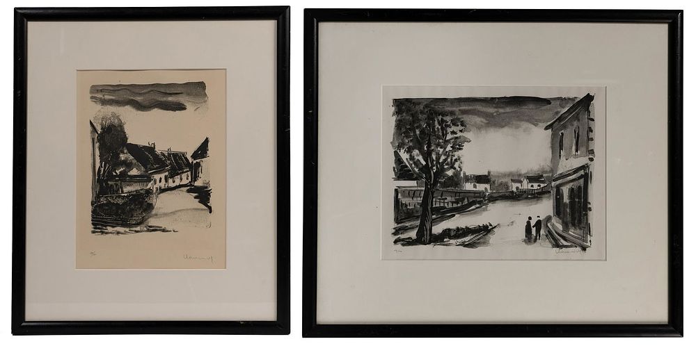 Lot 250: Maurice de Vlaminck (French, 1876-1958) Signed Lithographs