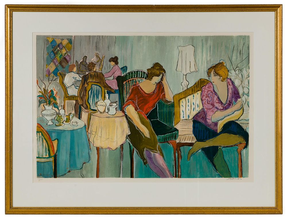 Lot 251: Patricia Govezensky (Israeli, b.1961) Embellished Serigraph