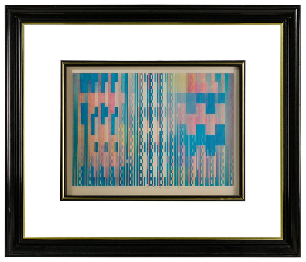Lot 257: Yaacov Agam (Israeli, b.1928) 'Celebrate Rainbow' Agamograph