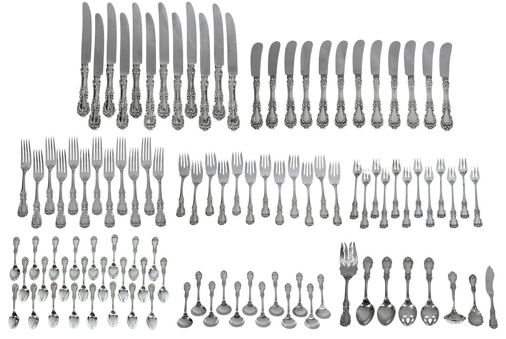 Lot 296: Reed & Barton 'Burgundy' Sterling Silver Flatware