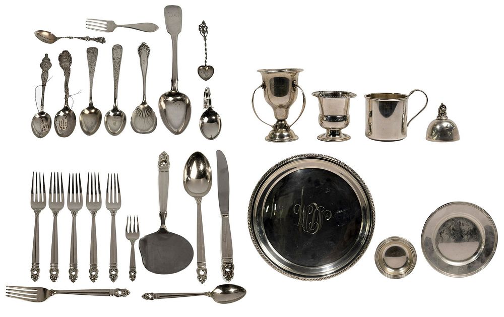Lot 297: Sterling Silver Object Assortment
