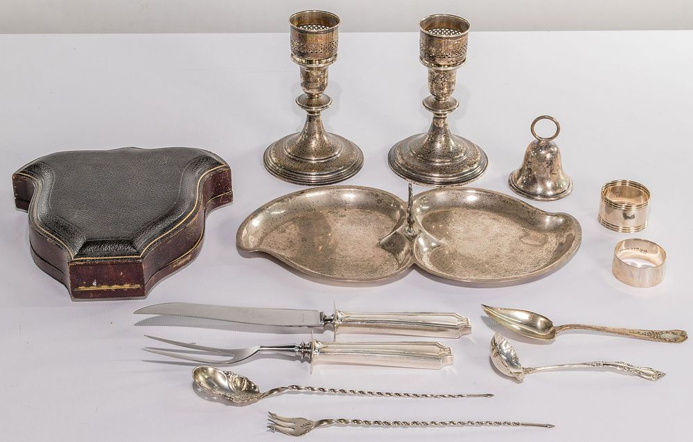 Lot 299: Sterling Silver Object Assortment