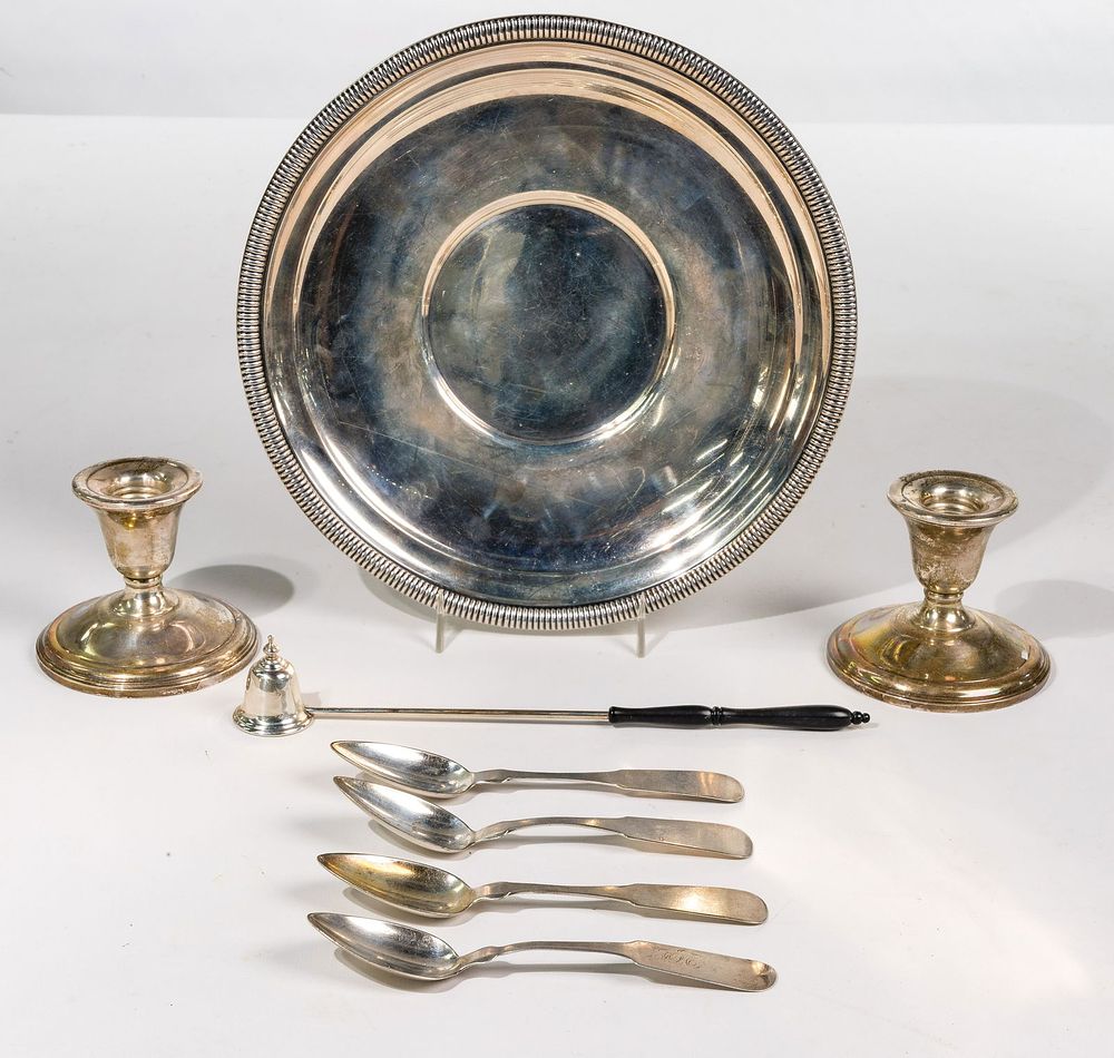 Lot 309: Sterling Silver and European Silver (800) Object Assortment