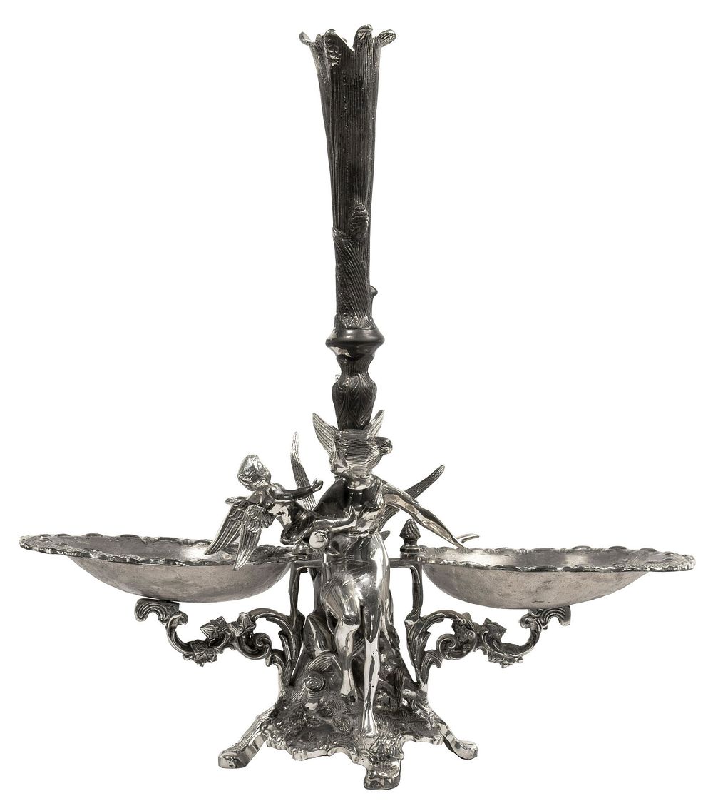 Lot 313: Silverplate Epergne