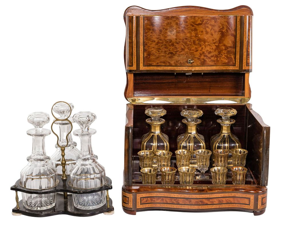 Lot 350: Burled Wood Tantalus