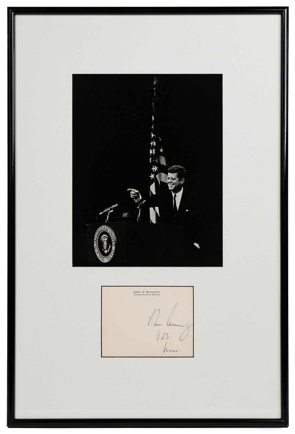 Lot 365: John F. Kennedy 'JFK' Autograph PSA