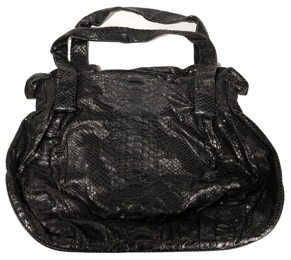 Lot 384: Zagliani Python Skin Handbag
