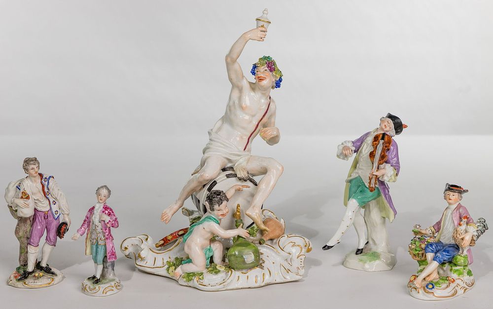 Lot 408: Continental Porcelain Figurine Assortment