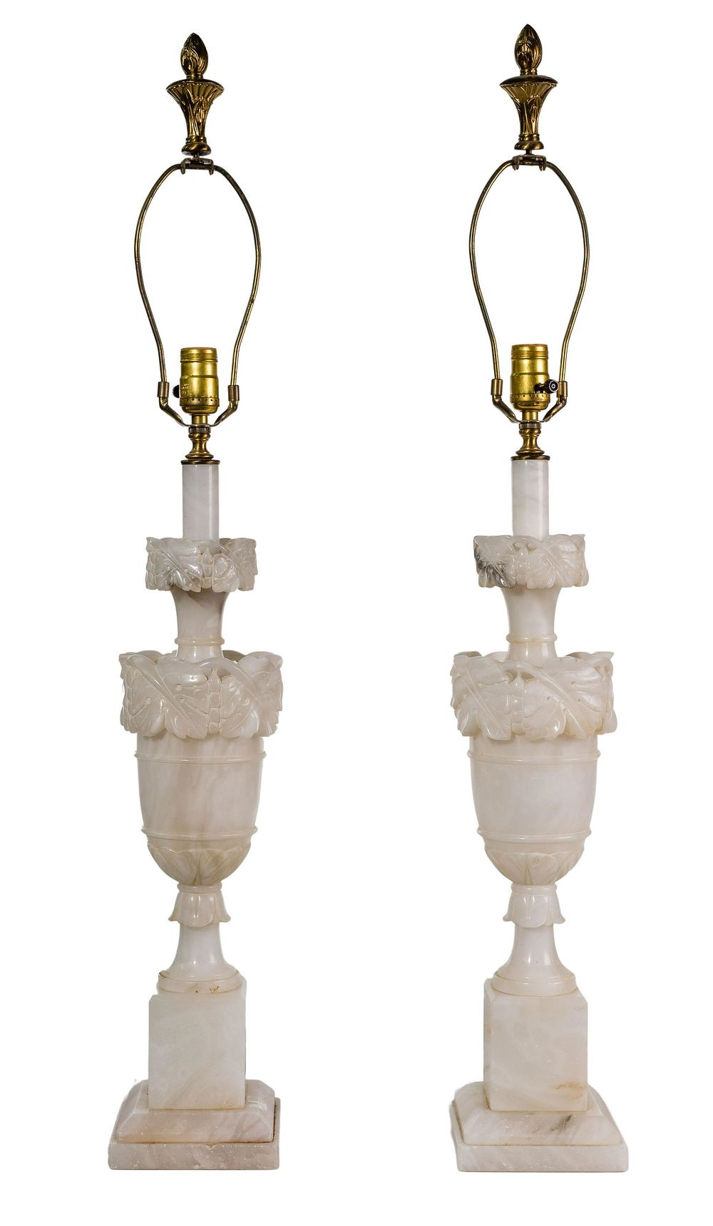 Lot 420: Italian Alabaster Table Lamps