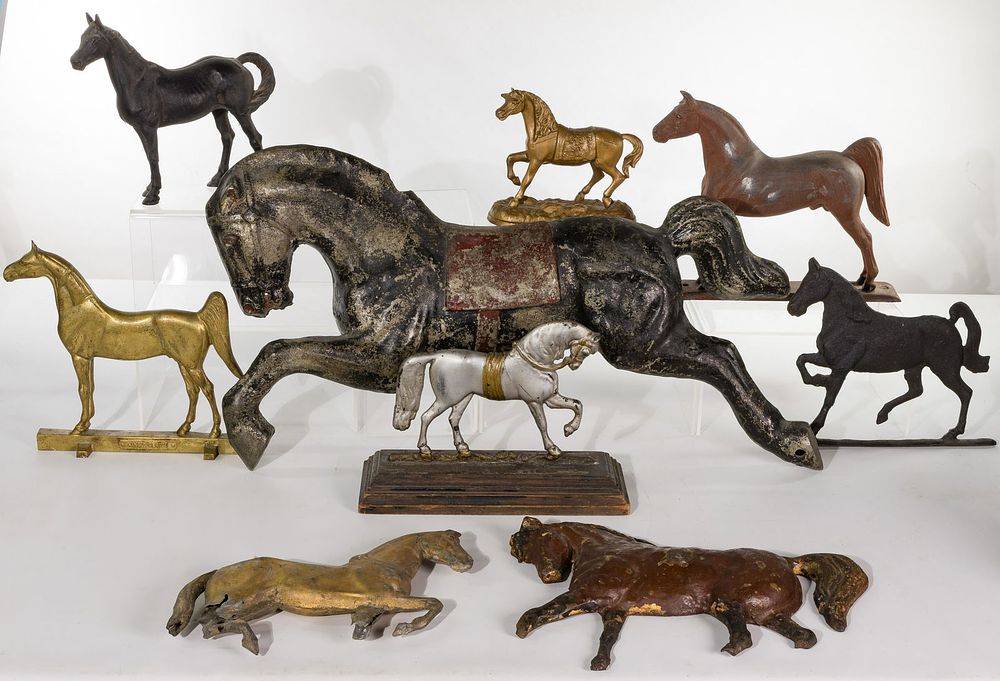 Lot 433: Decorative Metal Horse Assortment