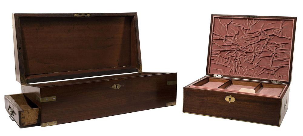 Lot 440: Victorian Lap Desk and Jewelry Box