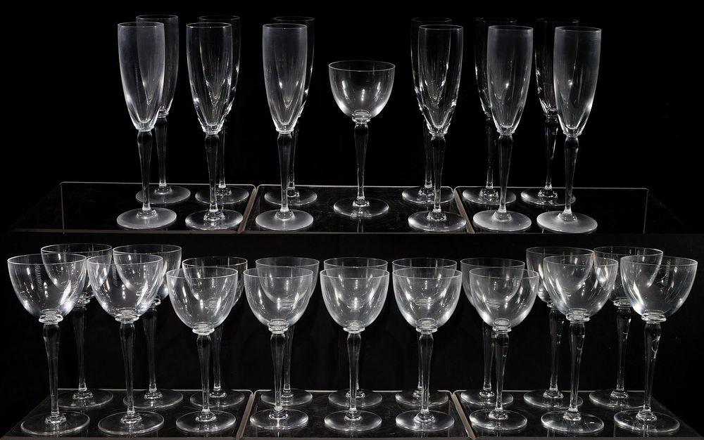 Lot 487: St. Louis Crystal 'Amadeus' Stemware Collection