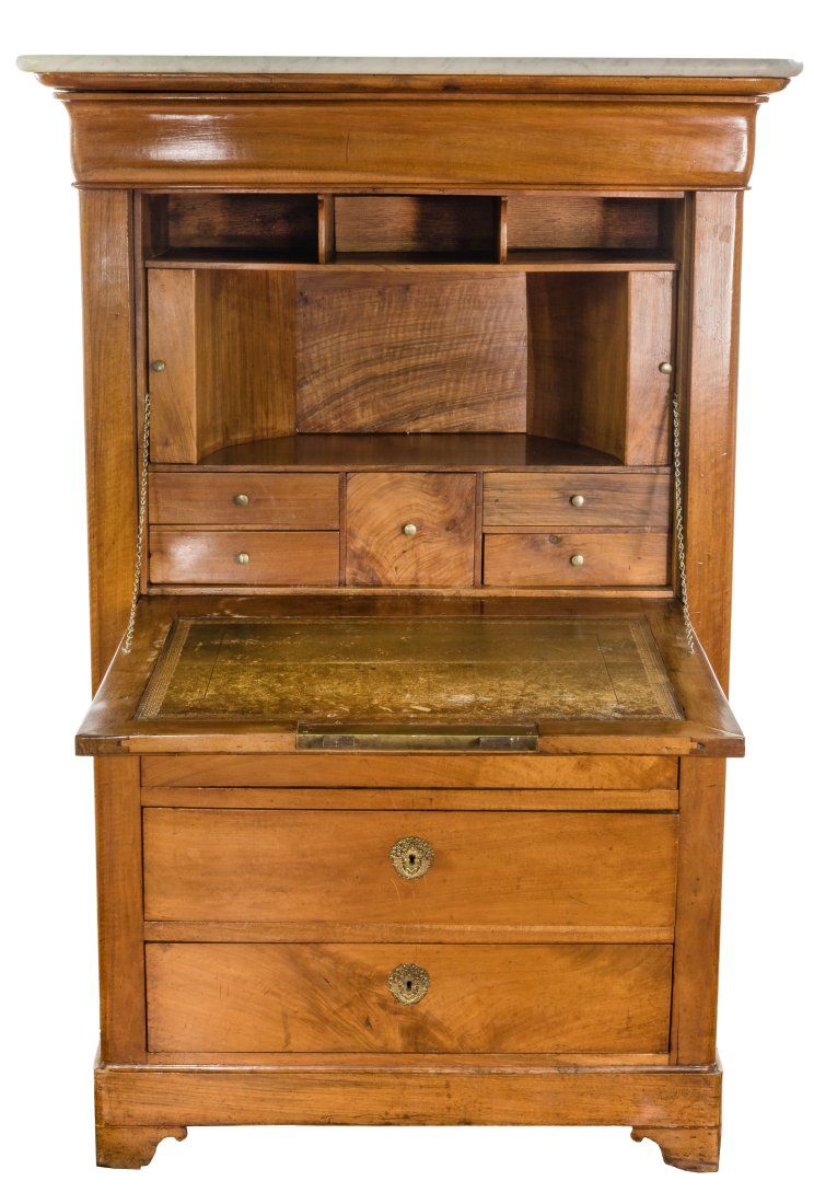 Lot 514: Biedermeier Abattant Secretary