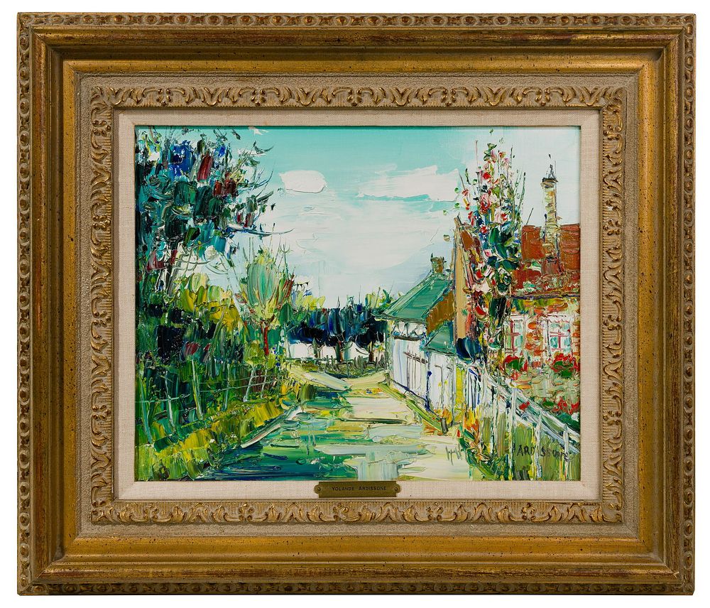 Lot 154: Yolande Ardisonne (French, b.1927) 'La Route' Oil on Canvas
