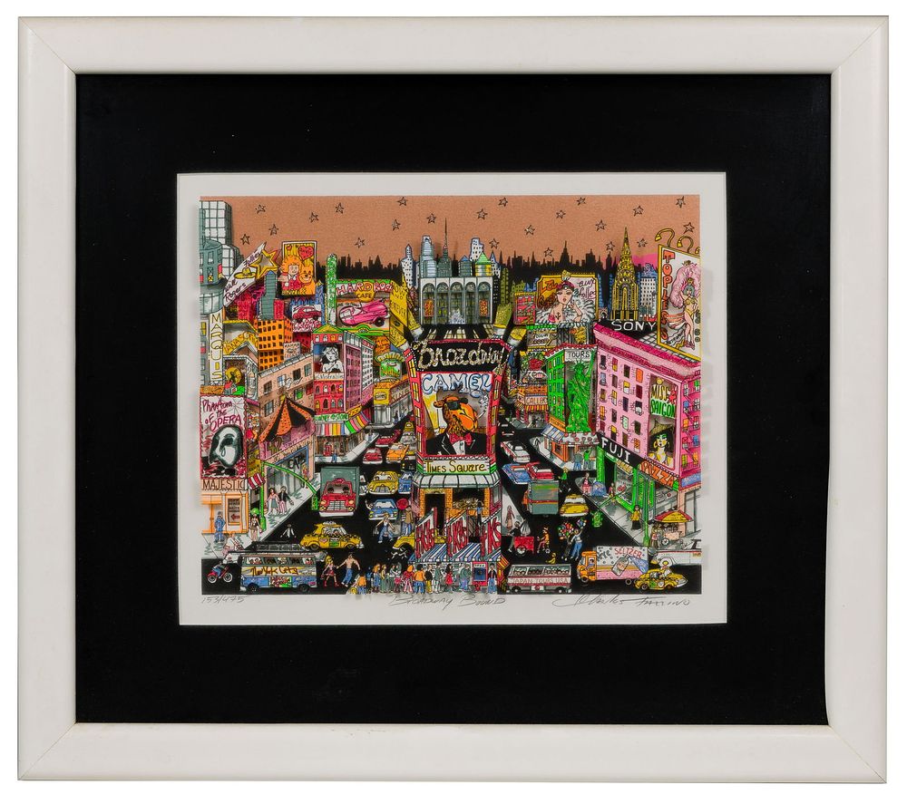 Lot 156: Charles Fazzino (American, b.1955) 'Broadway Bound' Serigraph