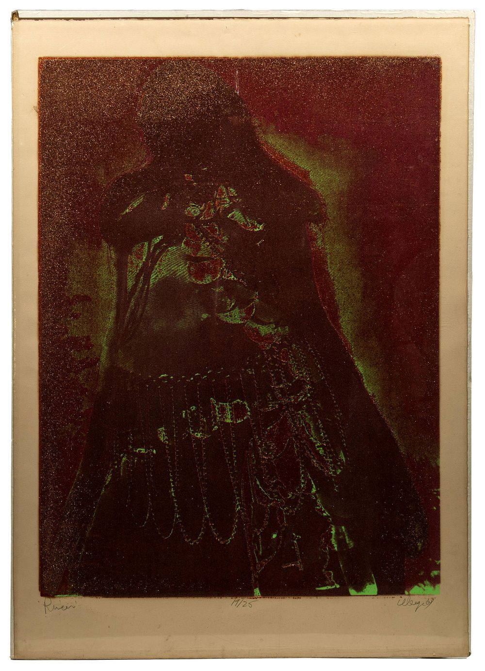 Lot 170: Unknown Artist (20th Century) 'Reverie' Diamond Dust Screen Print