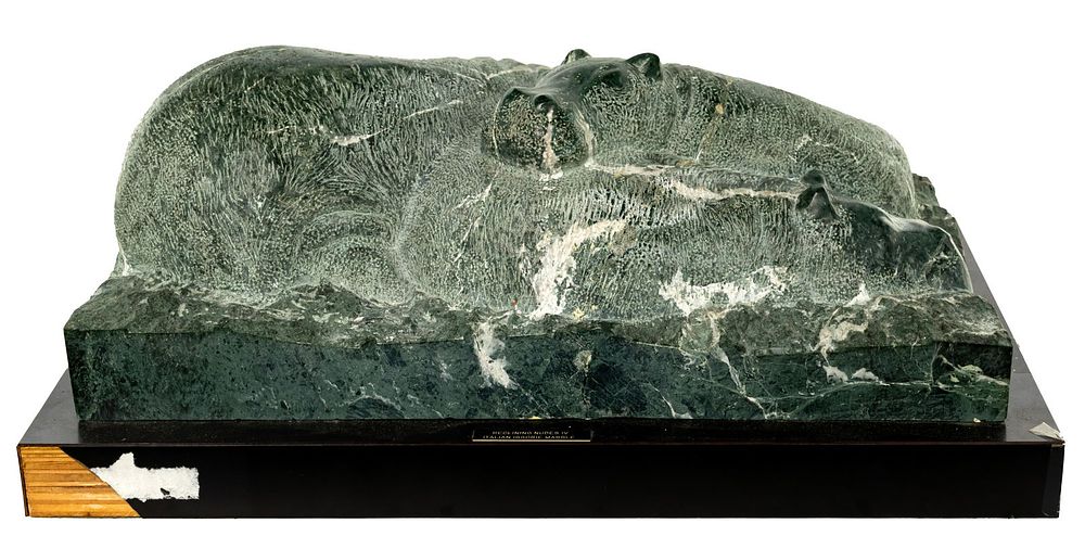 Lot 176: Jane Botsford Armstrong (American, b.1921) Verde Issorie Marble Sculpture