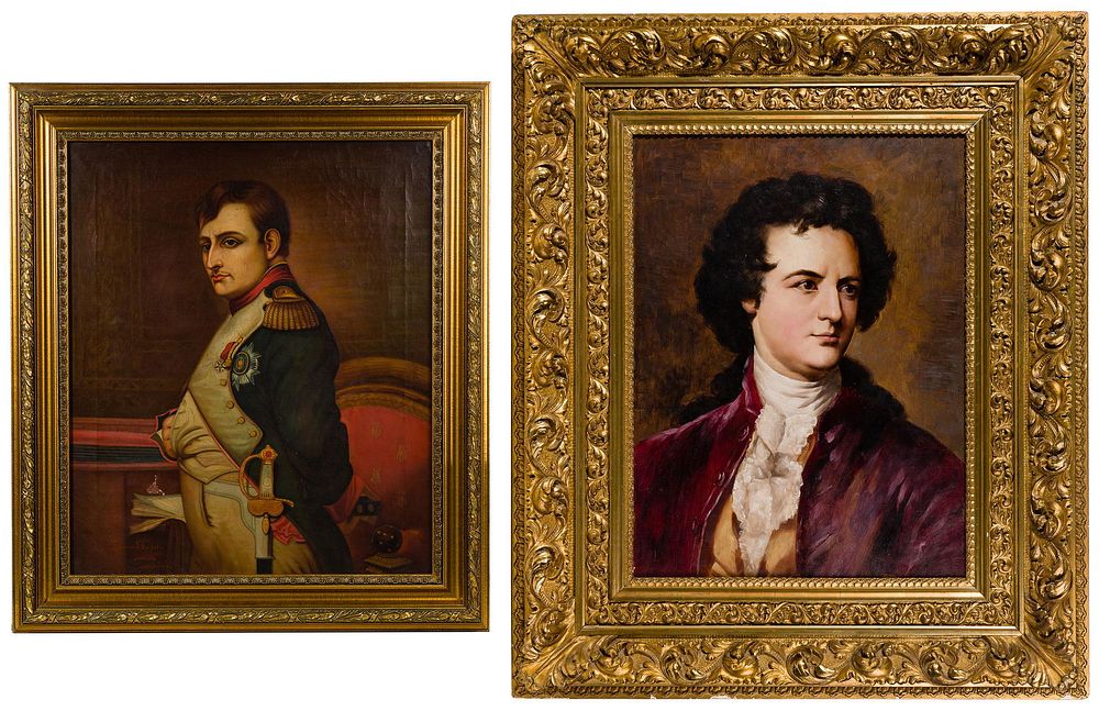 Lot 191: Oil Portraits of Napoleon and Goethe