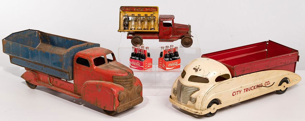 Lot 255: Pressed Steel Toy Trucks