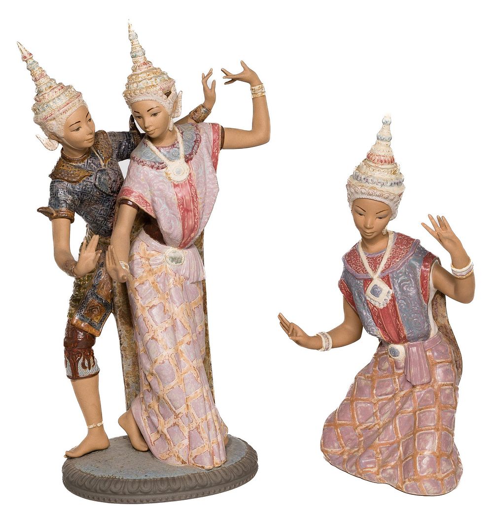 Lot 285: Lladro Thai Gres Figurines