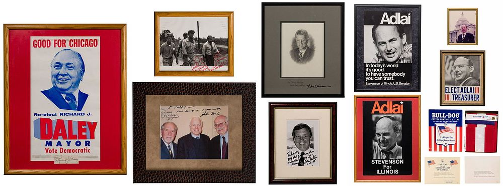 Lot 294: Political Poster and Signature Assortment