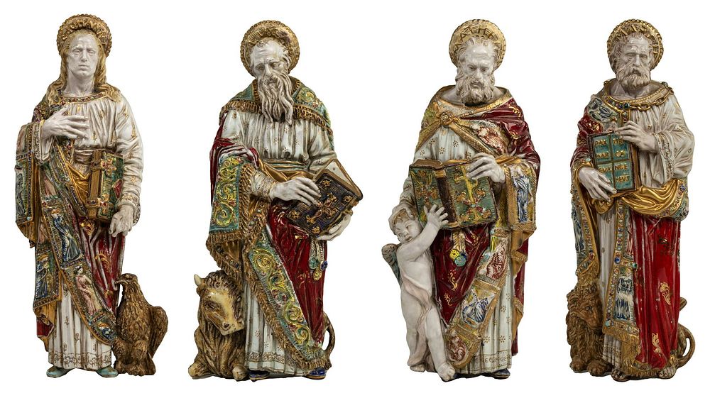 Lot 299: Eugenio Pattarino (Italian, 1885-1971) Terracotta Icon Wall Hanging Assortment