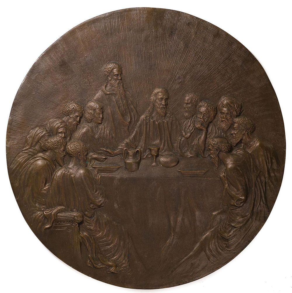 Lot 302: Last Supper Bronze Wall Hanging
