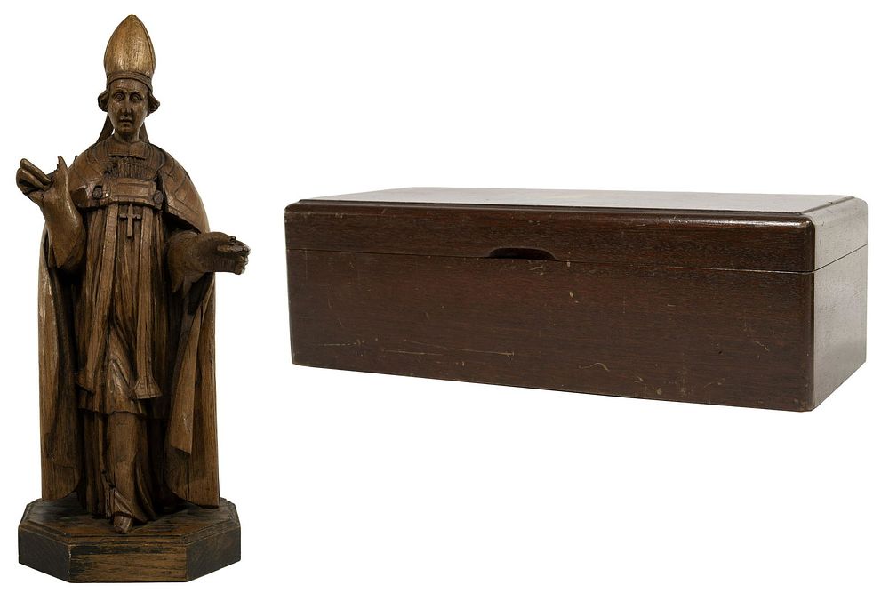Lot 304: Religious and Decorative Wood Object Assortment