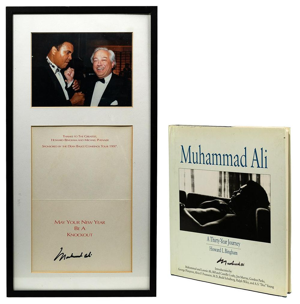 Lot 312: Signed Muhammad Ali Memorabilia