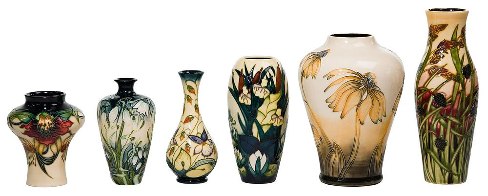 Lot 323: Moorcroft Pottery Vase Assortment