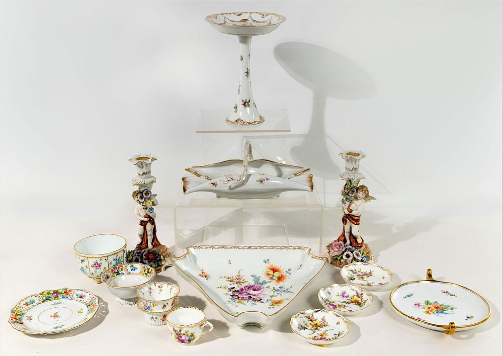 Lot 326: Dresden Porcelain Assortment