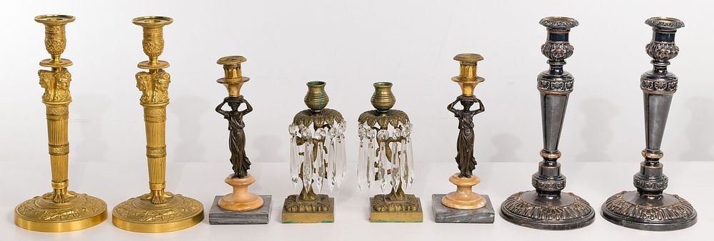 Lot 347: Metal Candlestick Assortment