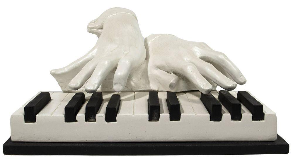 Lot 389: Piano Hands Sculpture