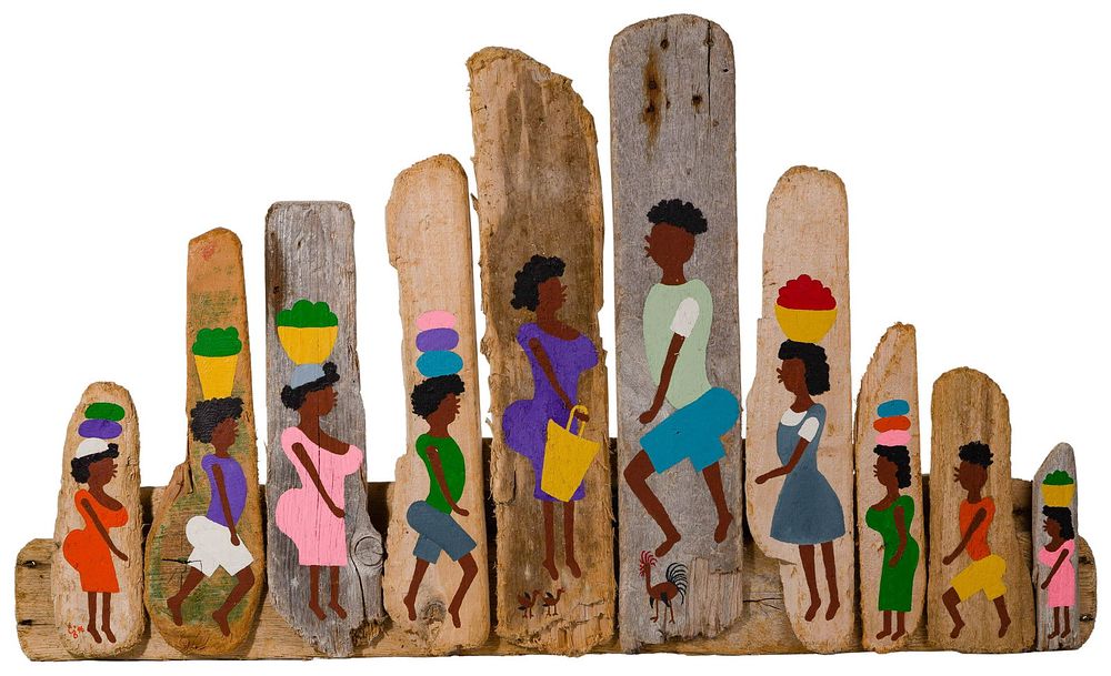 Lot 392: Bahamian Folk Art Wall Hanging
