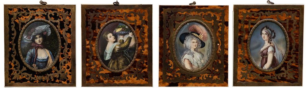 Lot 399: Miniature Portrait Print Assortment