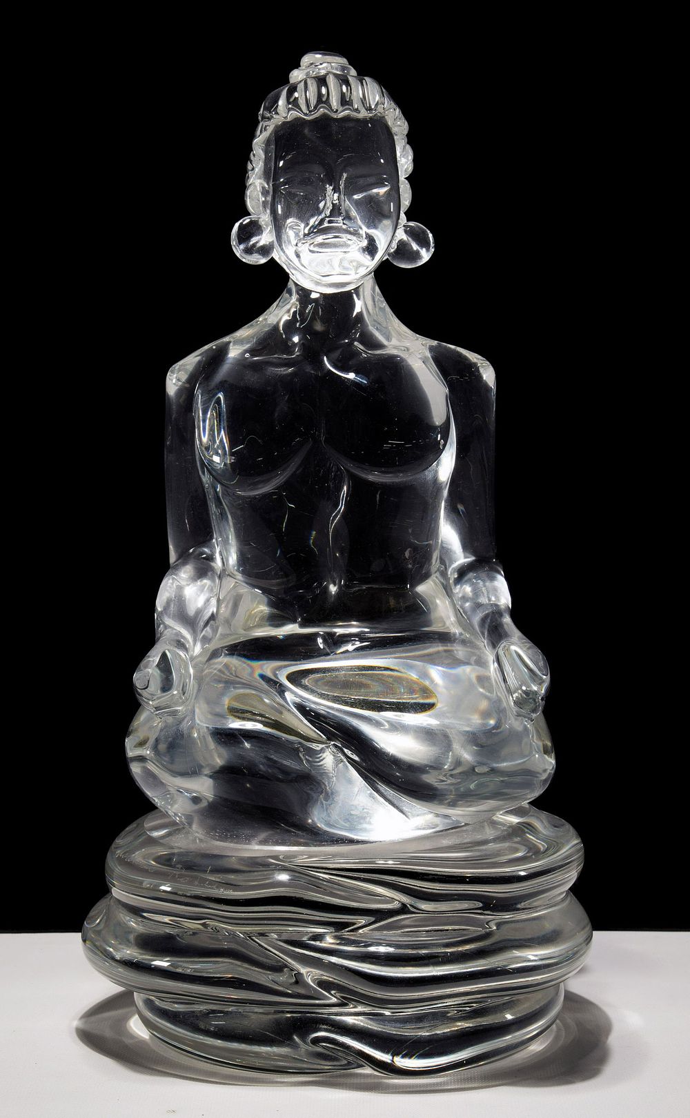 Lot 405: Loredano Rosin (Italian, 1936-1991) Glass Buddha
