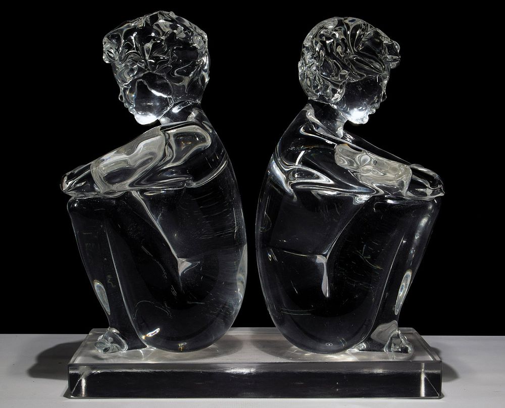 Lot 406: Loredano Rosin (Italian, 1936-1991) Glass Sculpture