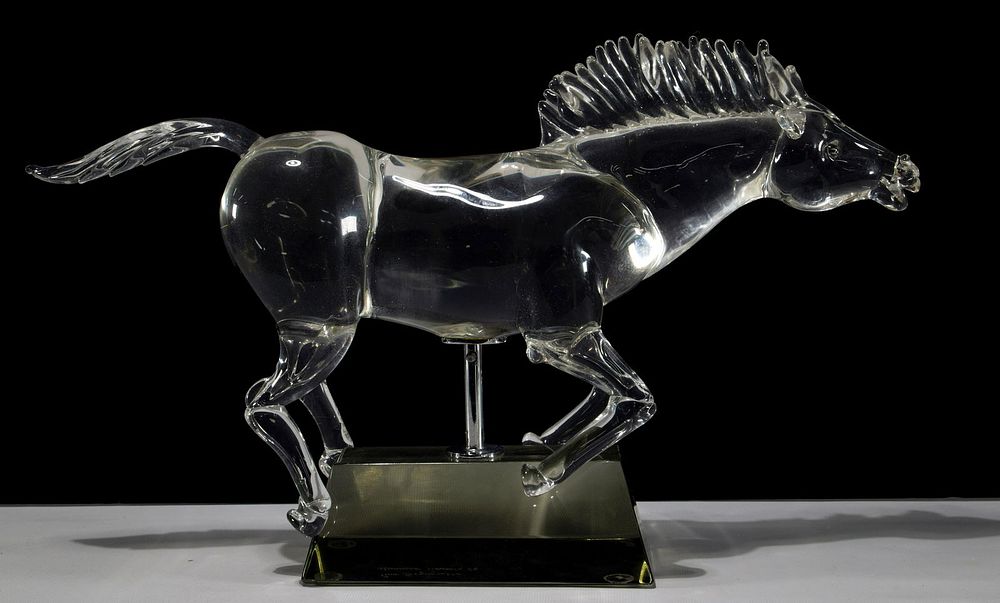 Lot 408: Pino Signoretto (Italian, 1944-2017) Art Glass Horse Sculpture