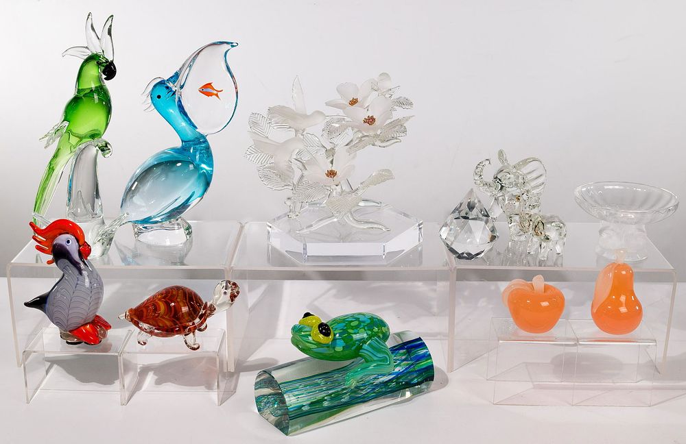 Lot 421: Crystal and Glass Animal Assortment